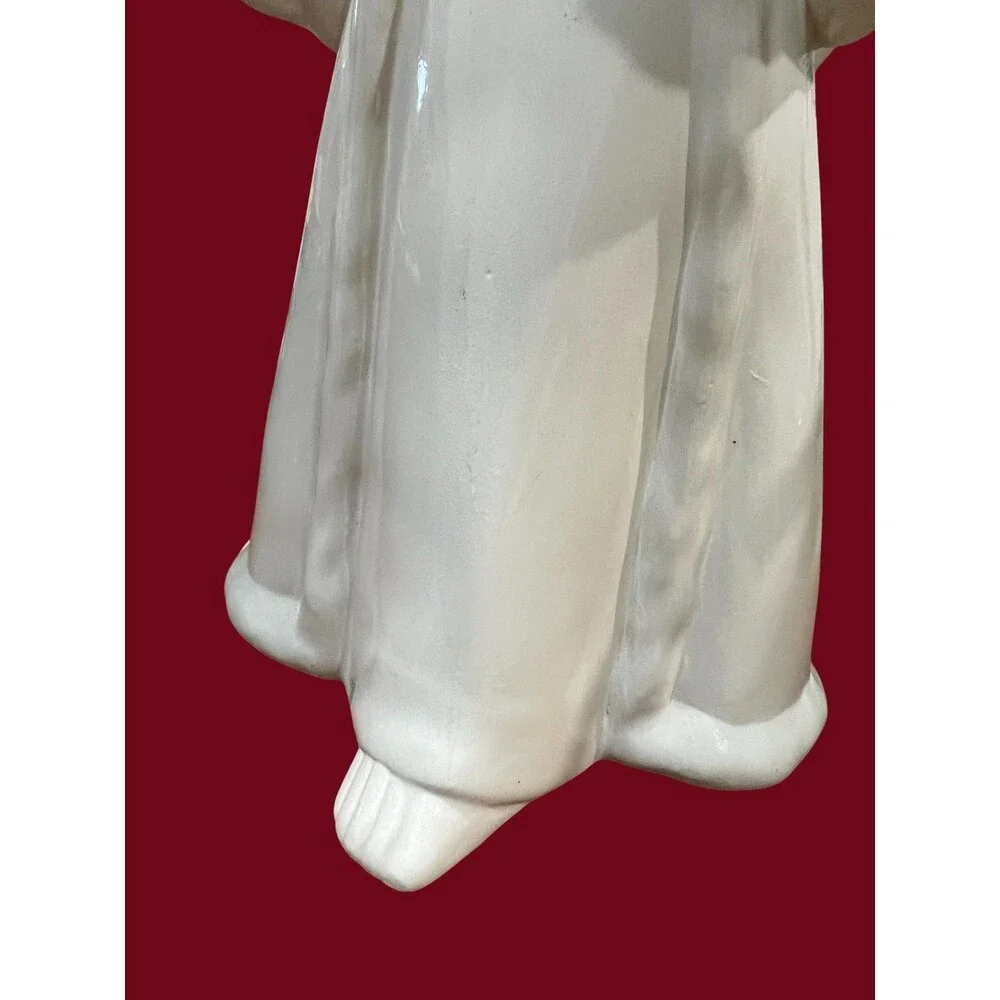 Vintage Ceramic Angel Double Candle Holder - 13” Tall by 9